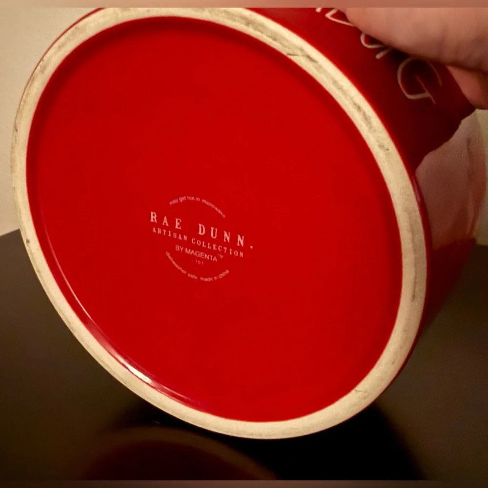 Rae Dunn “PAW HUMBUG” Pet Bowl | Magenta | Holiday Dog Dish